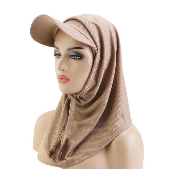 2 Pcs/Set Adjustable Fit Sun Hat with Built-In Drawstring Shawl Extended Brim Full