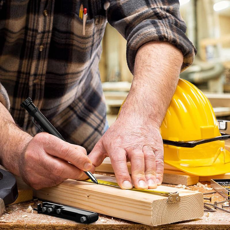 Scribing Pencil Tool Portable Lightweight Adjustable Clip Design Multifunctional Woodworking Profile