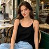 Женские Топы На Тонких Бретельках Без Рукавов Однотонные Майки Свободного Кроя Повседневные Базовые Летние Рубашки Для Многослойности Повседневная Носка
