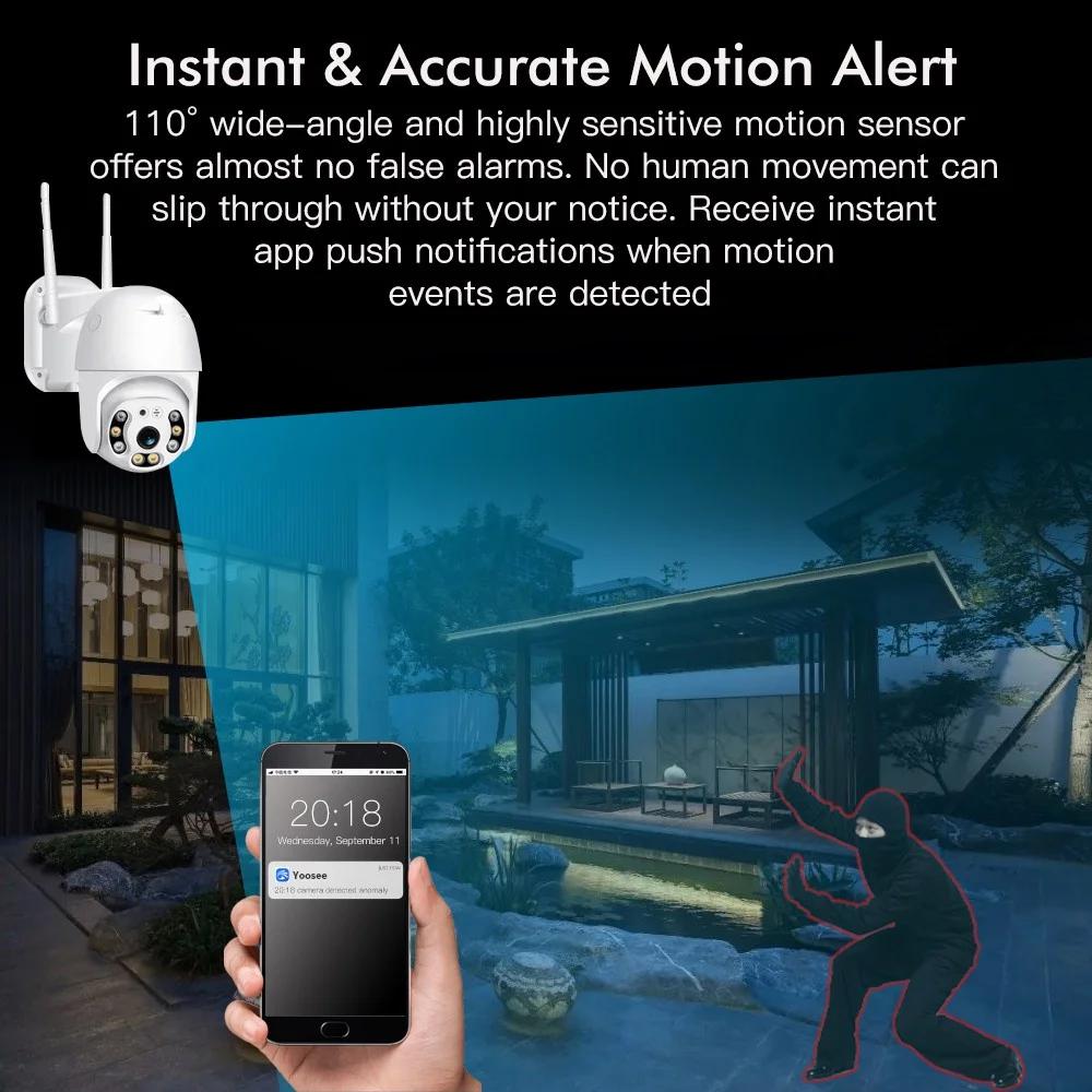 Smart Outdoor Home WiFi IP Monitoring Cam, Full Color Night Vision Function for CCTV Security Protection