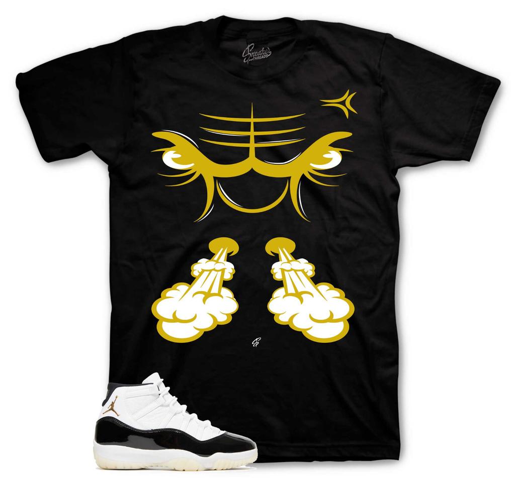 Shirt To Match AJ Retro 11 Gratitude DMP Shoes - Raging Face Sneaker Tee