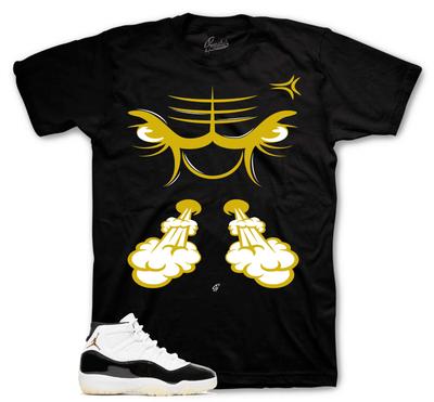 Shirt To Match AJ Retro 11 Gratitude DMP Shoes - Raging Face Sneaker Tee