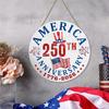 Деревянная табличка на дверь к 250-летию США 1776-2026 250 Лет Свободы Патриотическая подвесная табличка для 4 июля Дня Независимости Входная дверь Крыльцо дома