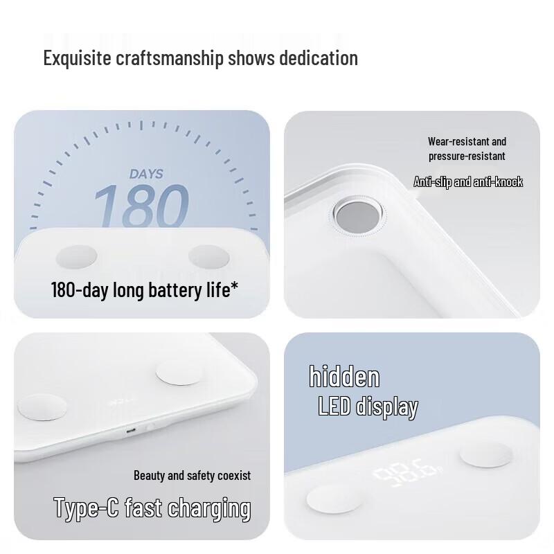 WOLONOW Rechargeable Smart Body Fat Scale (CN version)