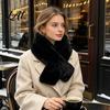 Skin Friendly Fluffy Neck Scarf Women Imitation Mink Fur Scarf Thickened Soft Plush Thermal Winter Wrap Warmer Cold Weather Elegant Shawl Accessory