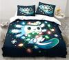 Cute Kawaii Axolotl Art Christmas Navidad Gift King Twin Double Child Customized Bedding Set Duvet Cover with Pillowcase 3 Piece