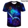 New Astronaut Space Milky Way Universe Planet 3D Printed T Shirt Summer Boys Girls Children Short Sleeve T-Shirt Kids Streetwear