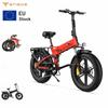 ENGINE X E-Bike 250W Motor 48V13Ah Lithium Battery Foldable Electric Bicycle 20''Fat Tires Super High Battery Life Electric Bike