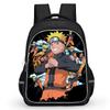 Школьный рюкзак из аниме NARUTO, карманы на двойной молнии, прочный, легкий, 16 дюймов, подходит для детей, мальчиков и девочек, возраст 5-11 лет