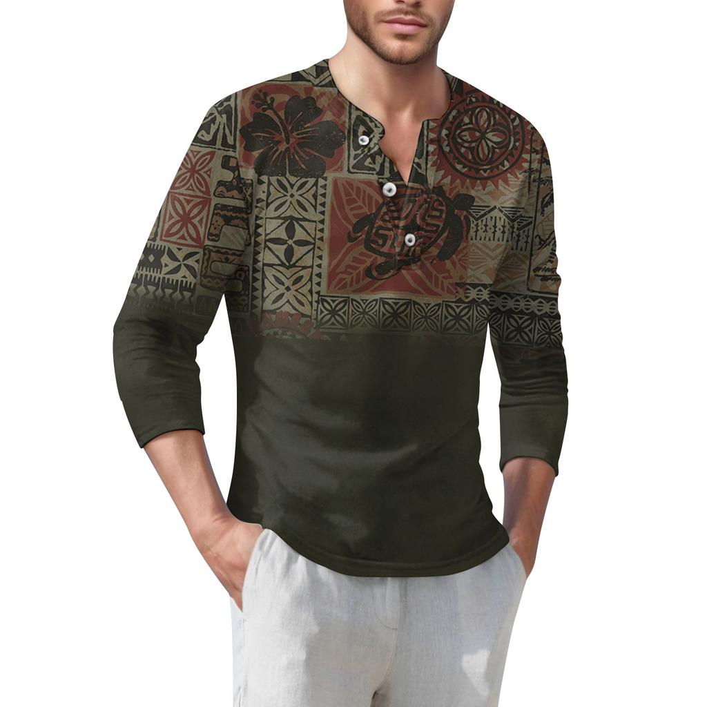 Men'S T-Shirt Street Casual Fashion Long Sleeved Top