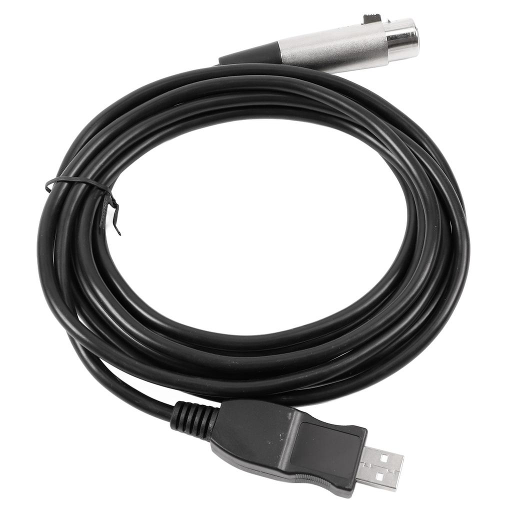 USB to XLR Microphone Cable Professional Stable Signal Output Recordable USB to XLR Mic Converter Cable for PC 9.8ft 3m