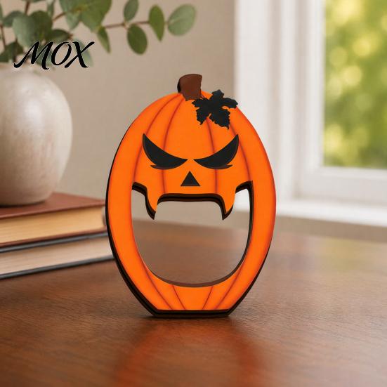 Pumpkin And Ghost Table Decor Halloween Wooden BOO Ornaments for Tabletop Tiered Tray Decor, Thickened Wood Crafts Creative Letter Decorations Festive