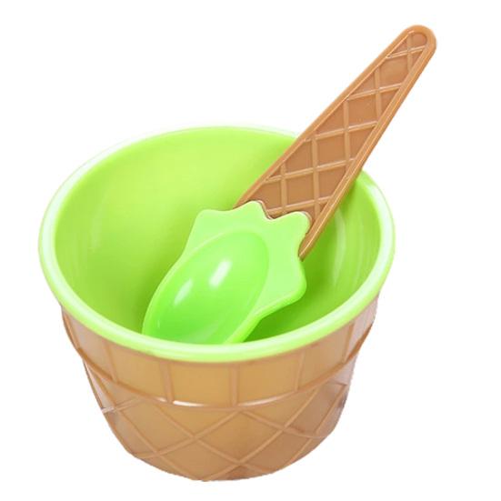 Ice Cream Spoon Cute Shape Food Grade Non-stick Anti-freeze Anti-slip Handle Tableware Multi-colored Homemade Ice Cream Cup