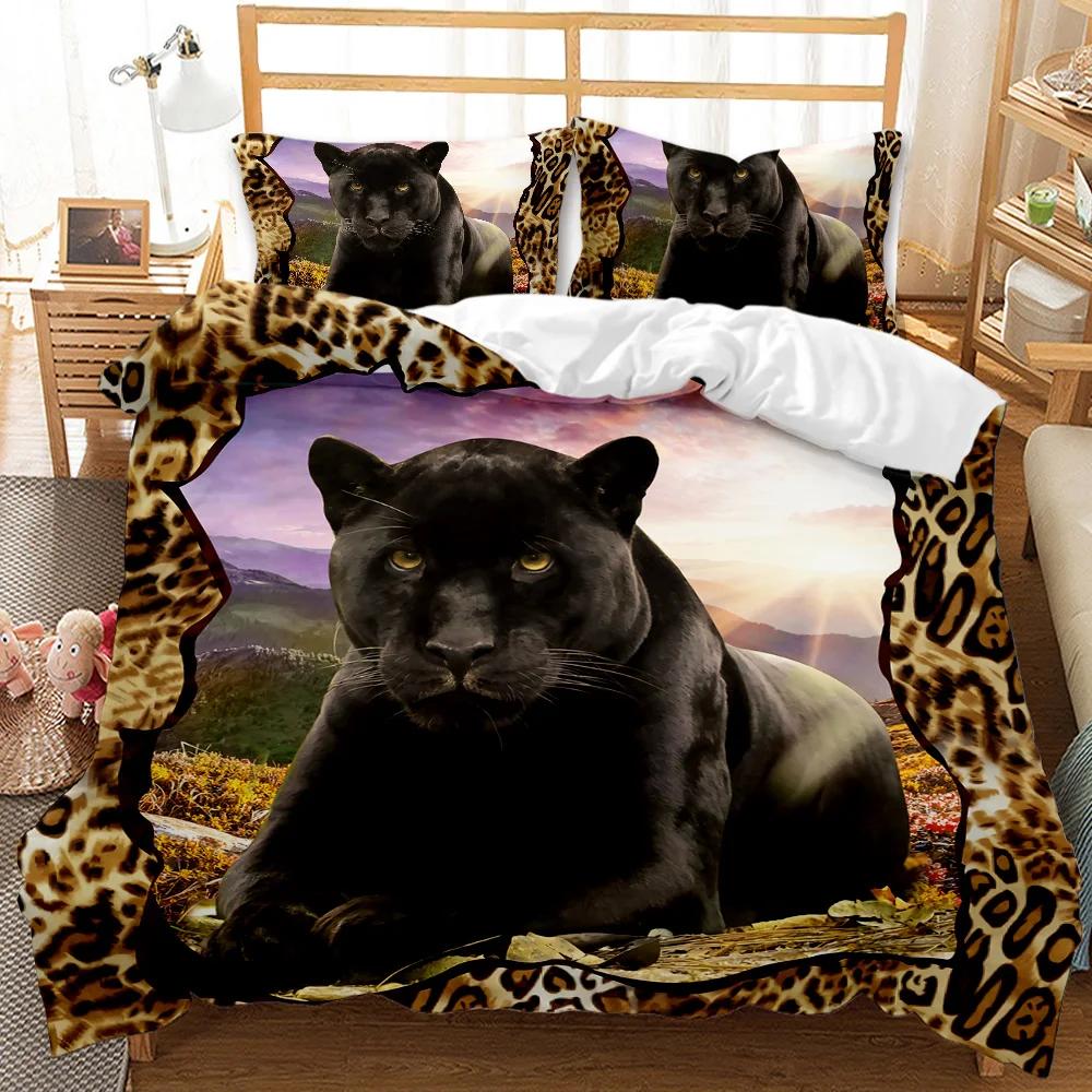 Комплект постельного белья Ferocious Cat African Blue Ferocious Cat Wildlife Twin Комплект постельного белья Double Queen King Size Полиэстеровый чехол для одеяла