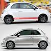 2 шт. Итальянский флаг Автомобильные виниловые ПВХ наклейки Для Fiat 500 Abarth Боковые полосы на двери автомобиля Наклейки на пороги Графические наклейки Аксессуары