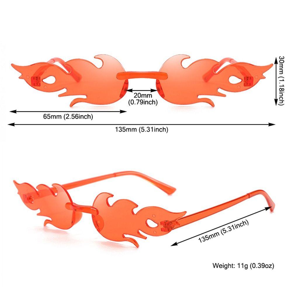 Солнцезащитные очки Огонь Пламя Женские Дизайнерские Безободковые Цельные Солнцезащитные очки Трендовые Оттенки UV400 Конфетного Цвета Вечерние Очки