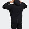 adidas Однотонная спортивная куртка-пуловер с капюшоном для мужчин, черная GN0790