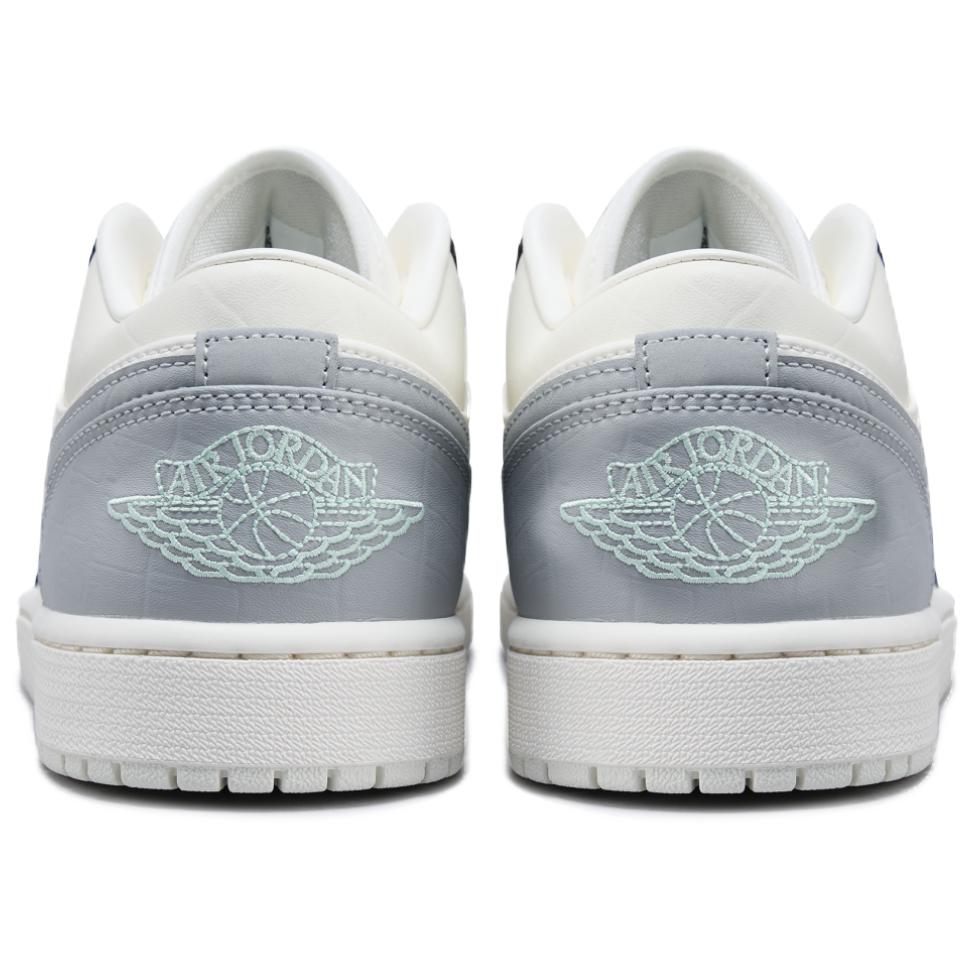 Air Jordan 1 Low Turquoise Stone Men Sneakers Cream Sail Light-Smoke-Grey IO2242-101