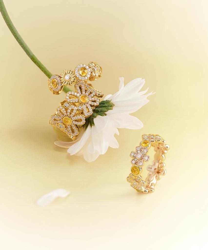 Кольцо с цитрином Lola Rose Daisy Flowering для женщин