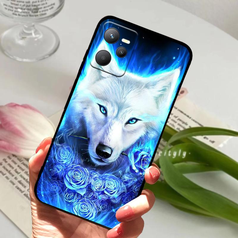 Чехол для OPPO Realme C35 Narzo 50A Prime RMX3516 с рисунком Льва и Тигра, противоударный силиконовый чехол для телефона для Realme C31, бампер, Fundas