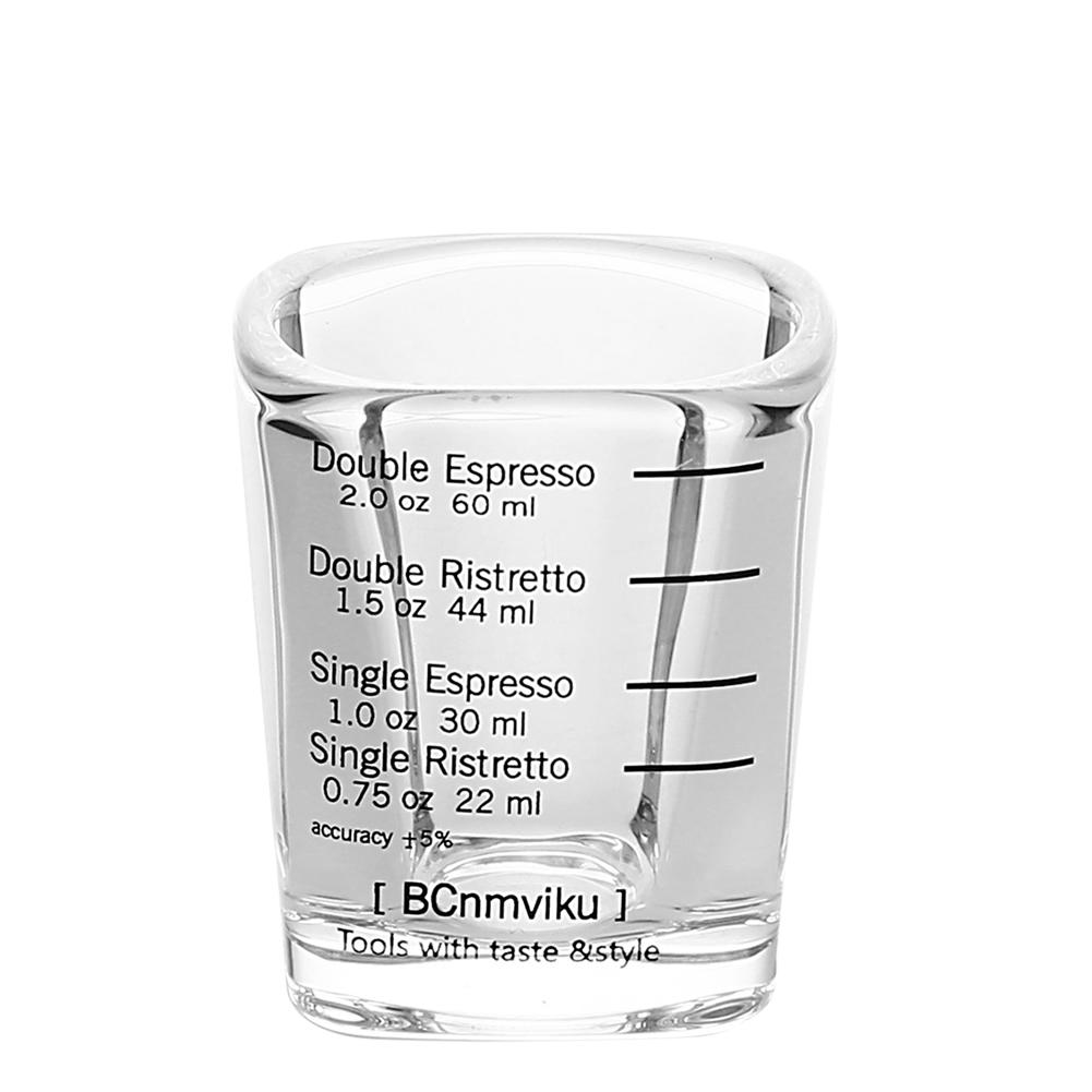 60/75 мл эспрессо рюмка двойной носик стеклянный мерный стакан термостойкая ручка прозрачная шкала мерный кувшин для вина молока кофе