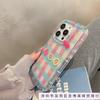 Полосатый клетчатый цветочный яблоко 15 чехол для мобильного телефона iphone14promax прозрачный мягкая резина 13/12/11 противоударный xr