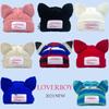 New Long Ear Fox Hat Skullies Beanies Women Cute Rabbit Ears Crochet Knitted Hat Men Winter Hip-hop Warm Cap Christmas Gift
