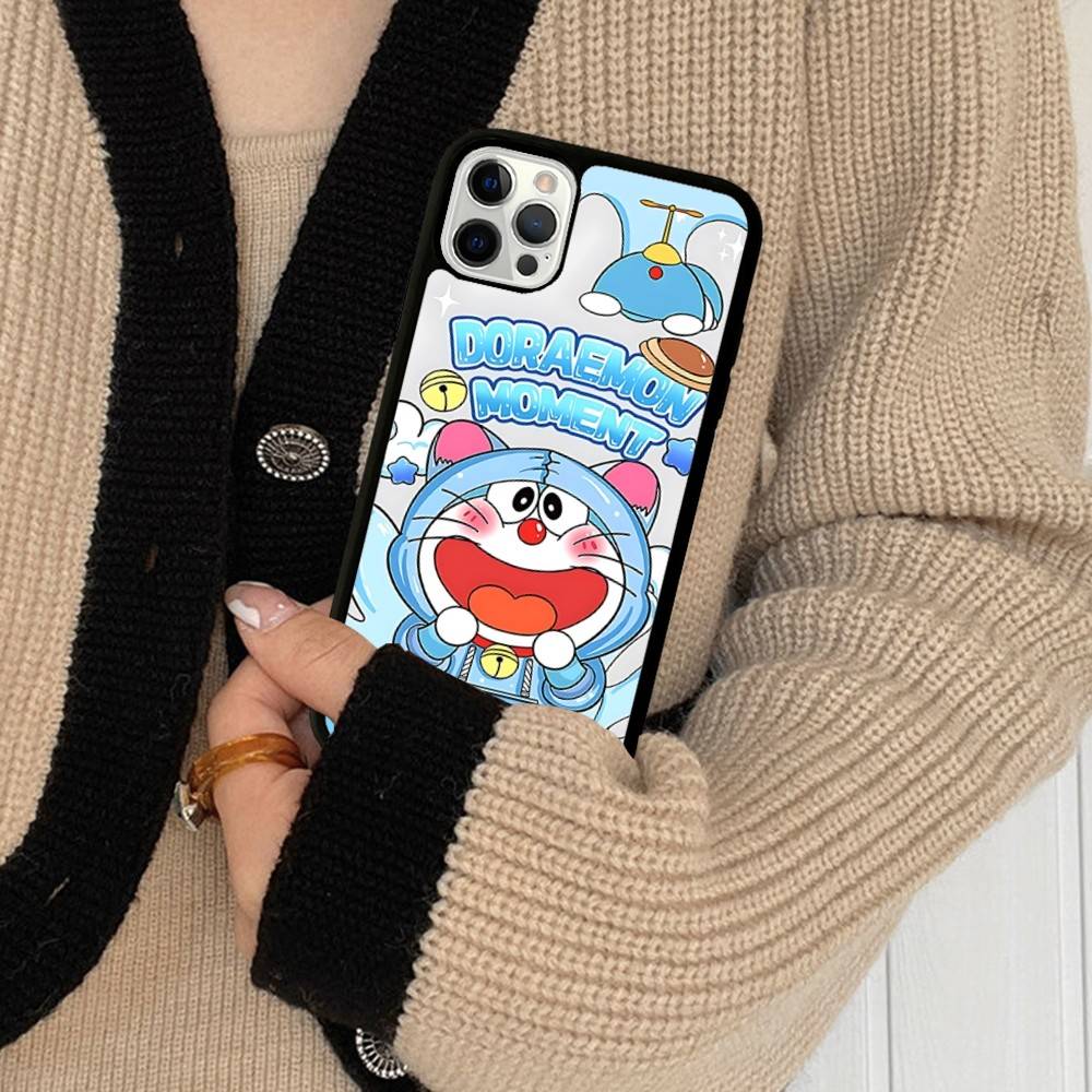 Cute Cartoon D-Doraemons Phone Case For IPhone 17 16 Pro Max 11 12 13 14 15 Hard PC+TPU Bracket Back Cover