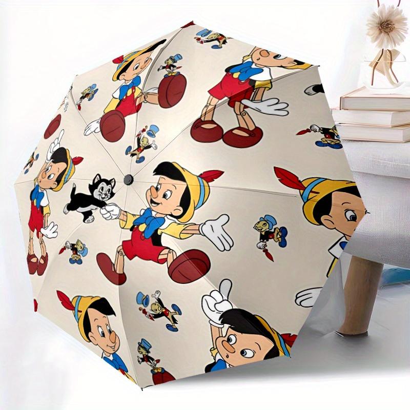 1pc Pinocchio Automatic Umbrella 8-Bone Design Compact Gear for Outdoor Travel,Perfect Gift for Friends' Birthdays yy250809028