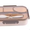 Bento Lunch Box Посуда с гладкими краями Чехол для кухни, путешествия, офиса, серый