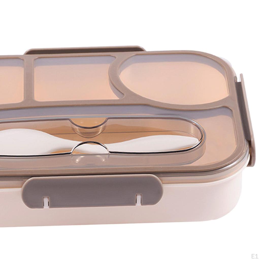 Bento Lunch Box Посуда с гладкими краями Чехол для кухни, путешествия, офиса, серый