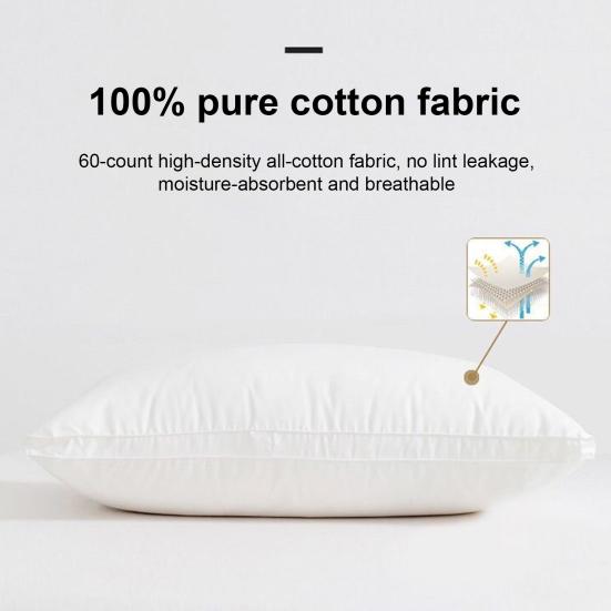 Plain Pillow Core Medium Support Pillow Core Hypoallergenic Machine Washable Pillow Insert for Bed Side Sleepers Back Sleepers