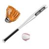 Baseball Balls Set Baseball Bat+Baseball+Baseball Gloves 25in Aluminum Alloy Baseball Bat 10.5in