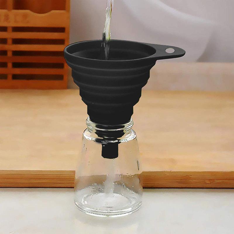 Car Engine Funnel Universal Silicone Liquid Funnel Washer Fluid Change Foldable Portable Auto Engine Oil Petrol Change Funnels