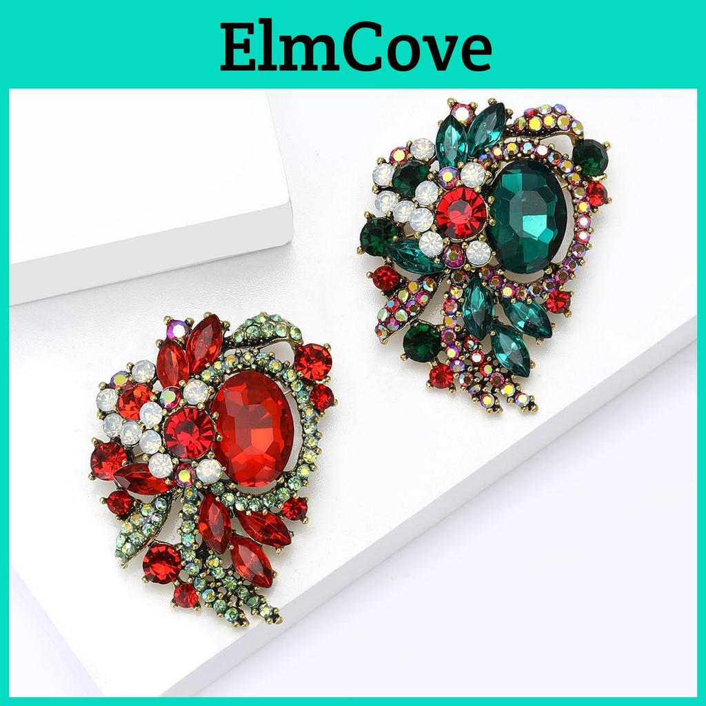 For Crystal Brooch Badges Flower Women Girls Vintage Accessories
