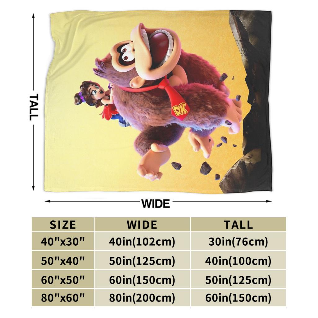 Donkey Kong Game Blankets Flannel Awesome Warm Throw Blanket for Bedspread Summer