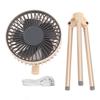 Outdoor Camping Fan 2000mAh Mini Outdoor Multifunctional Camping Tripod Fan for Traveling Khaki