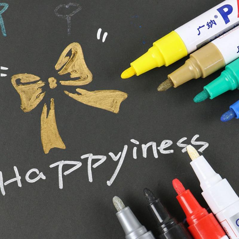 1Pc Car Oily Painting Pen Waterproof Permanent Graffiti Touch Up Tyre Marker Auto Rubber Tire Tread Mark Pen for Bike Cars Metal