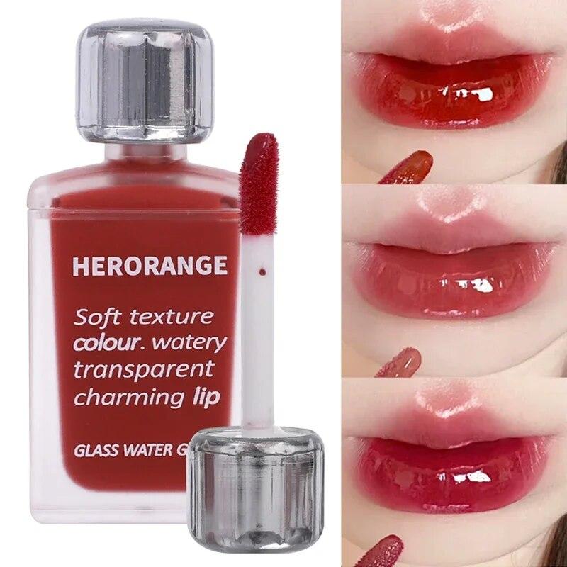 1 шт., зеркальный водный свет, блеск для губ, глазурь для губ, увлажняющая, долговечная жидкая помада, сексуальная красная косметика для макияжа губ