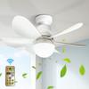 30/40W Silent Motor Ceiling Fan Light With Remote Control Suitable For Study Room Kitchen Dining Room Tricolor Light Ceiling Fan