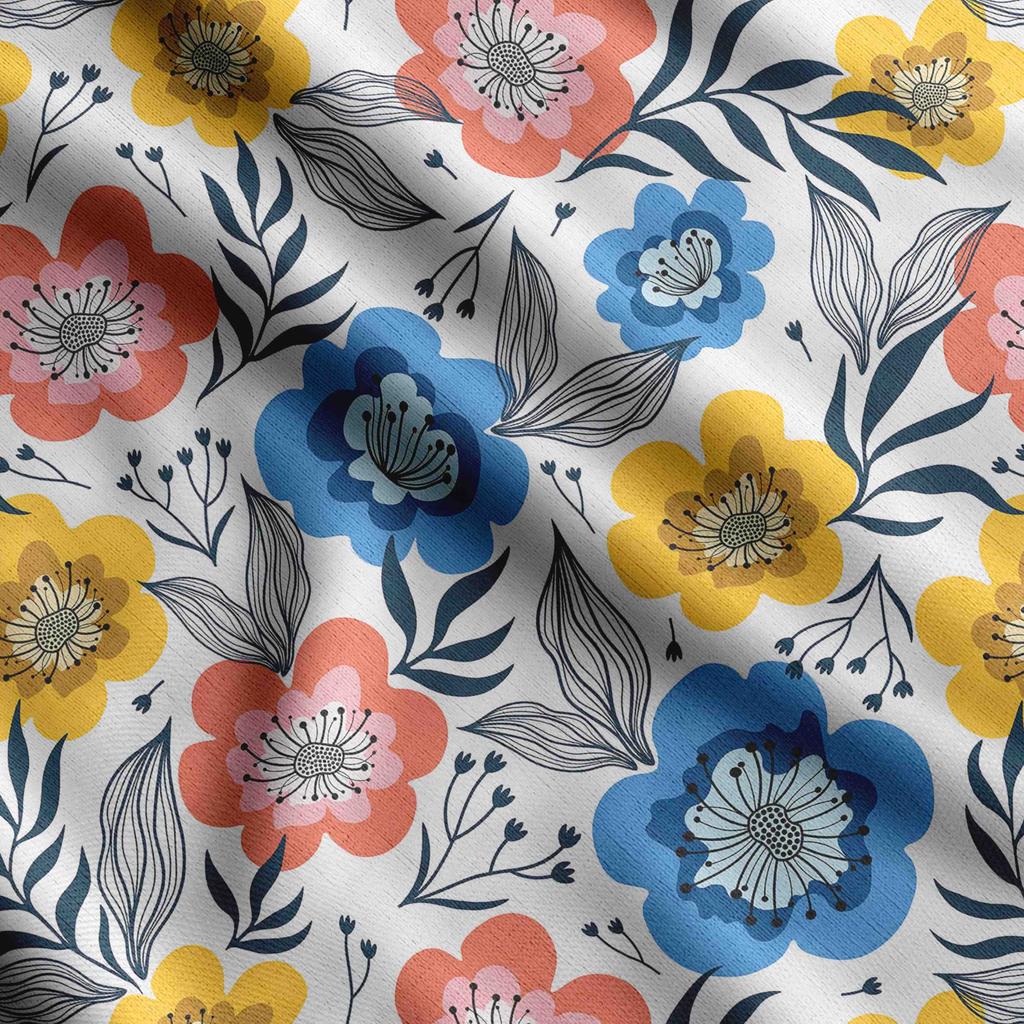 Soimoi Ткань для квилтинга из хлопкового батиста с цветочным принтом, продаваемая во дворе — швейные принадлежности для хлопчатобумажной ткани средней плотности шириной 42 дюйма