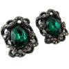 [P0139] - Designer Earrings 'Sissi' Green Black
