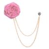 Fashion New Tassel Ribbon Flower Fabric Rose Men Brooch Suit Brooches Lapel Pin Pin