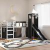 VidaXL Bunk Bed Without Mattress with Slide White Black 90x190 Cm 3284209