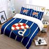 Blue Striped Set with Logo Design Bedding Duvet Cover Set Duvet Cover Pillowcases  (1 * Duvet Cover 2 * Pillowcases, without duvet insert)