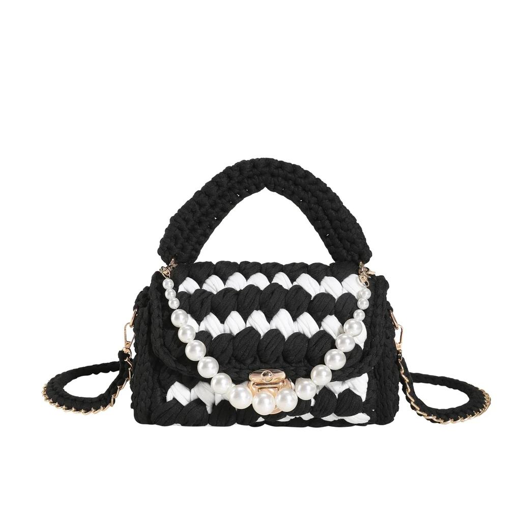 Women Handbag Woven Bags Knitted Shoulder Bag Chunky Knit Bags Crochet Top Handle Bag Lady Shopper Gifts