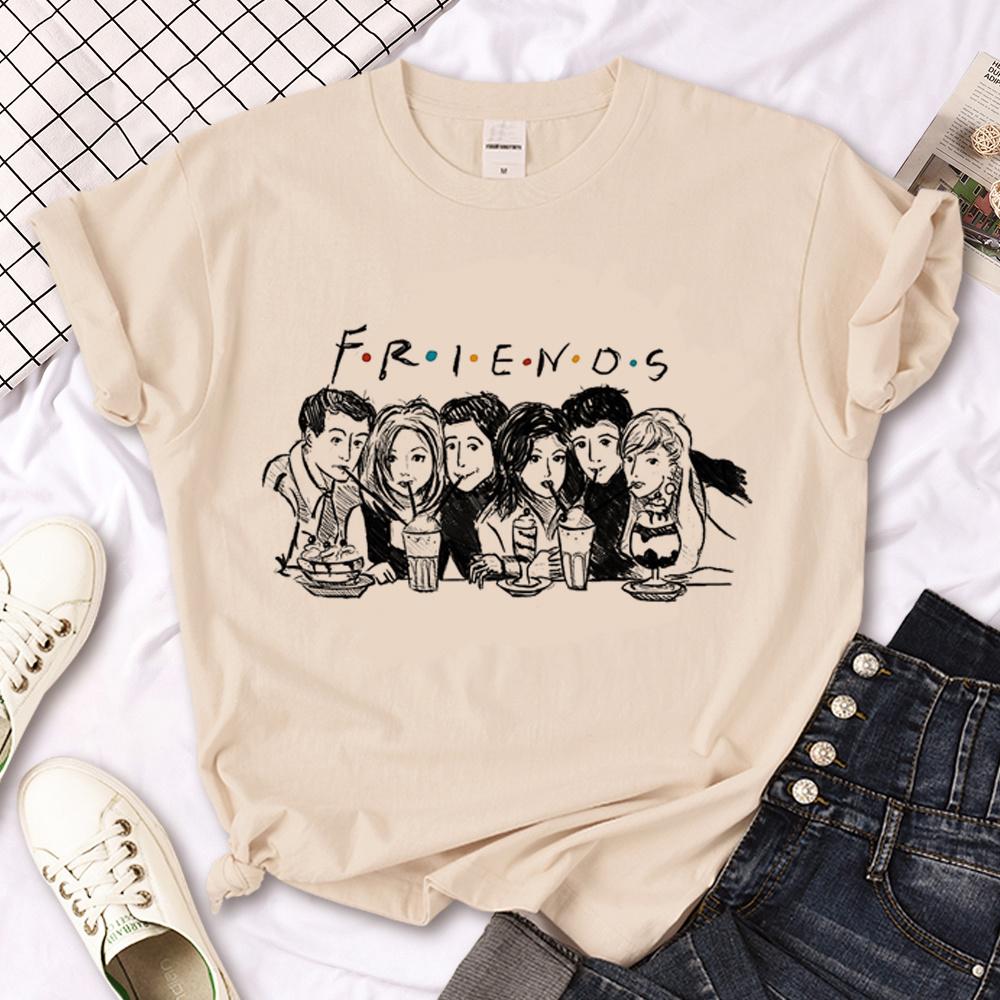 Friends Tv Show tshirt women Y2K comic anime Tee female y2k Japanese clothing