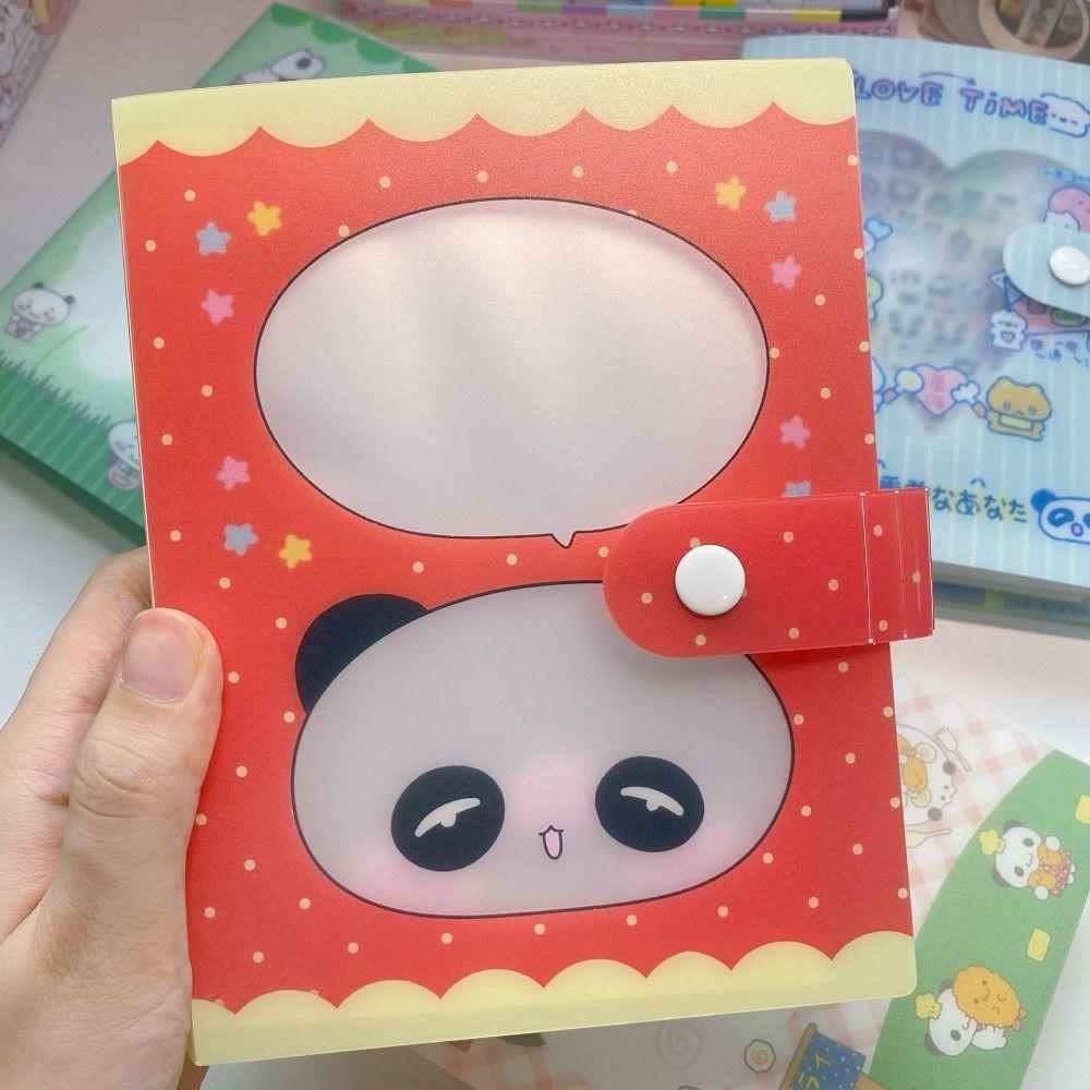 Panda Theme A6 Storage Binder Clover Design Sticker Storage Book Stickers Binder Scrapbook