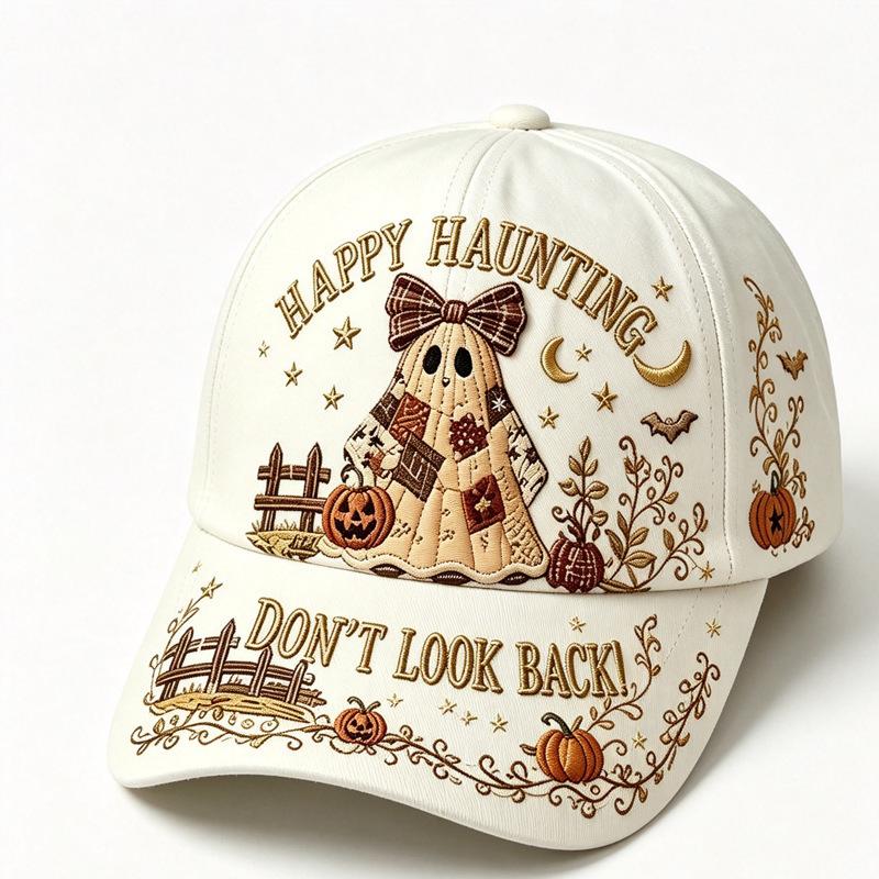 D print Halloween baseball cap women's spring and summer sunshade sun protection cap American style versatile fashion hat sun protection