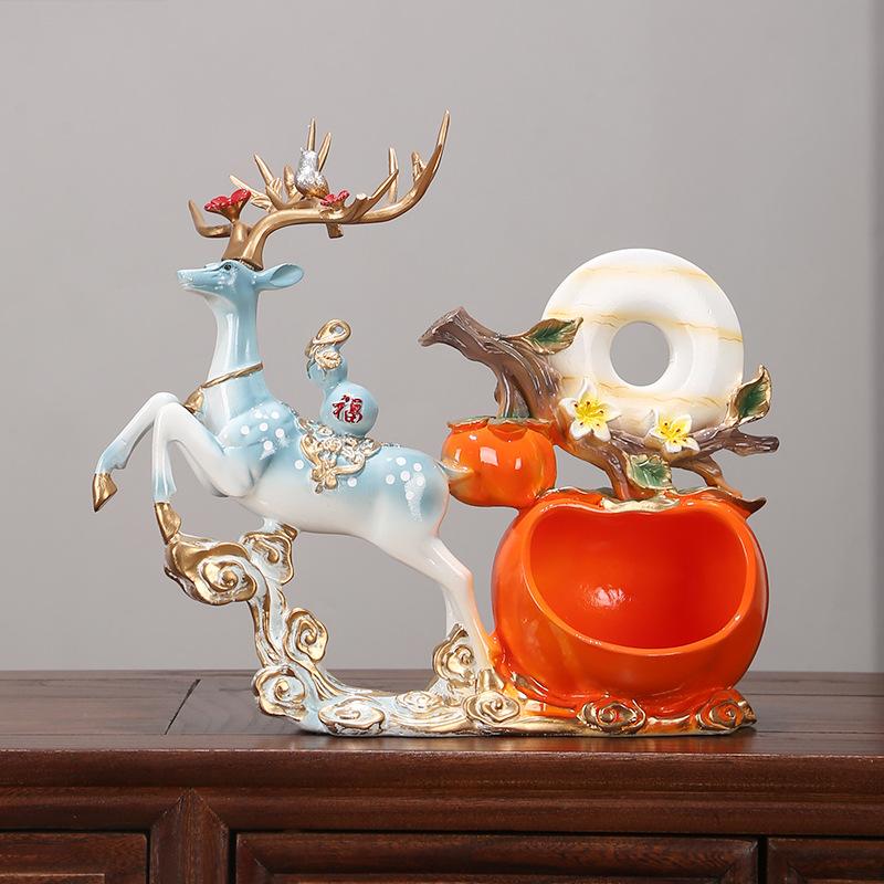 Украшения из смолы в виде оленя и лошади, украшение для дома, модель животного, свадебные подарки, статуэтка фэн-шуй, удача, хранение ключей, подвеска